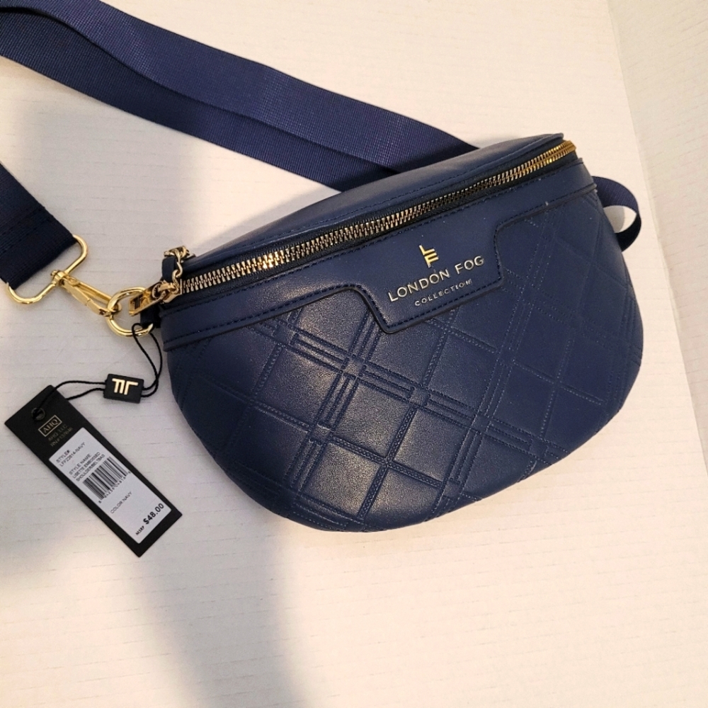London Fog Navy Fanny Pack NWT